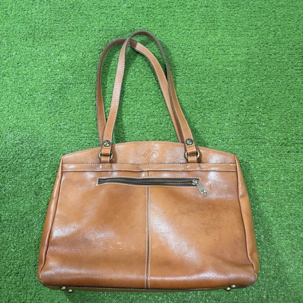 Patricia Nash Leather Large Tote Shoulder Bag Brown Purse Suede Interior